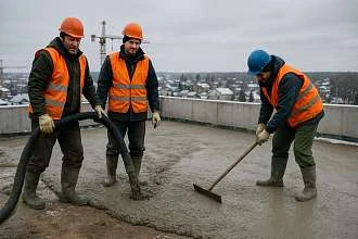 Заливка кровли полистиролбетоном