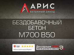 Бездобавочный бетон М700 В50 F400 W16